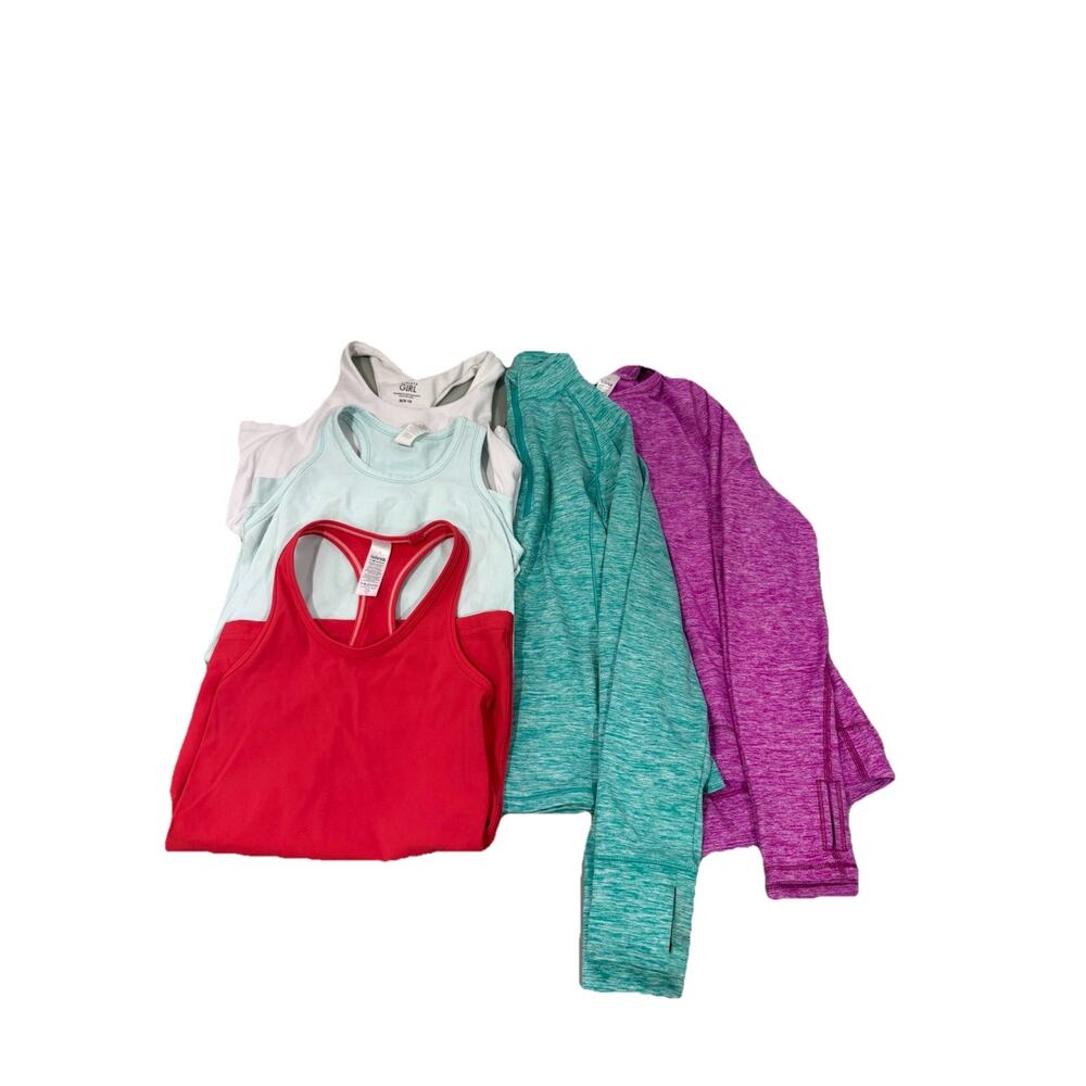Ivivva Athleta Girl DSG Lot Of 5 Athletic Tops Tanks Long Sleeve Girls 7 8 10